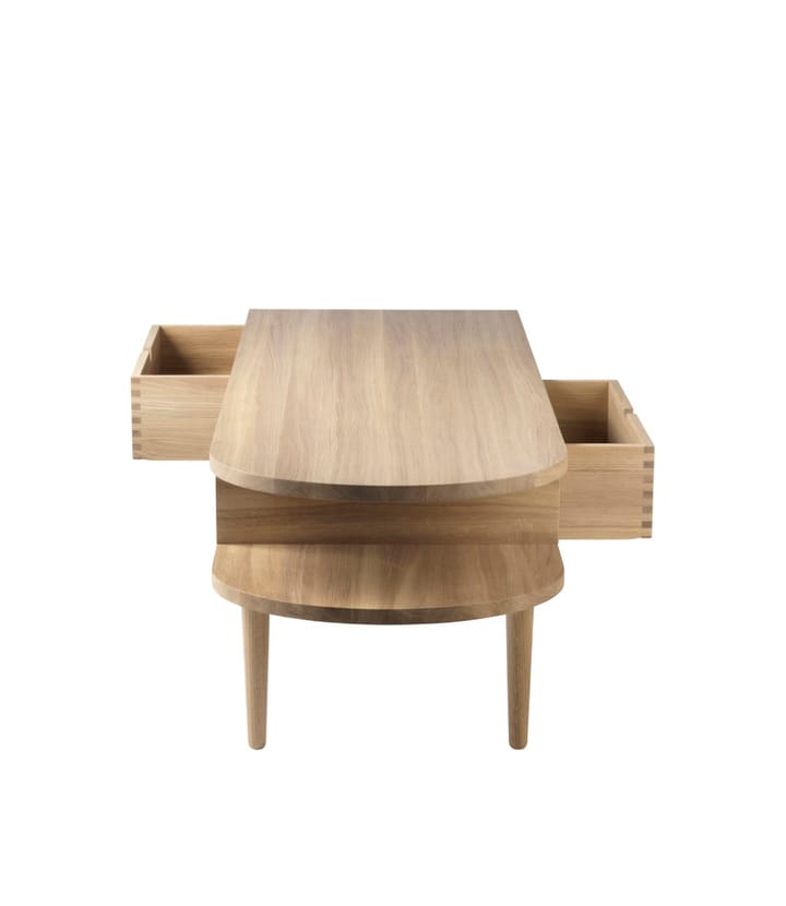 F24 Radius bänk, Oak nature lacquered 45x145 cm FDB Møbler
