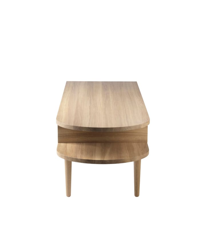F24 Radius bänk, Oak nature lacquered 45x145 cm FDB Møbler