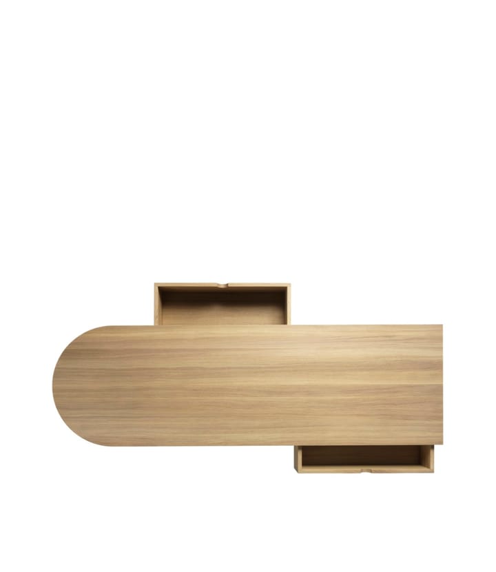 F24 Radius bänk, Oak nature lacquered 45x145 cm FDB Møbler
