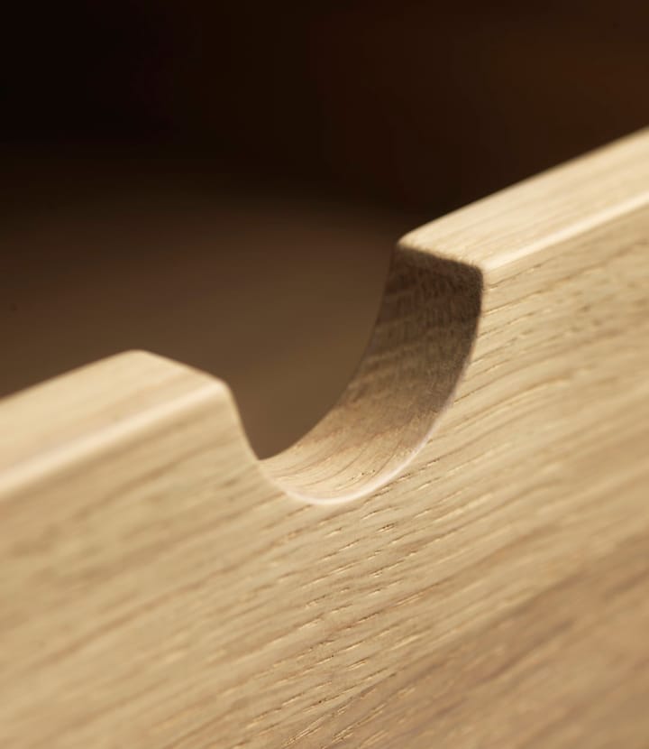 F24 Radius bänk, Oak nature lacquered 45x145 cm FDB Møbler