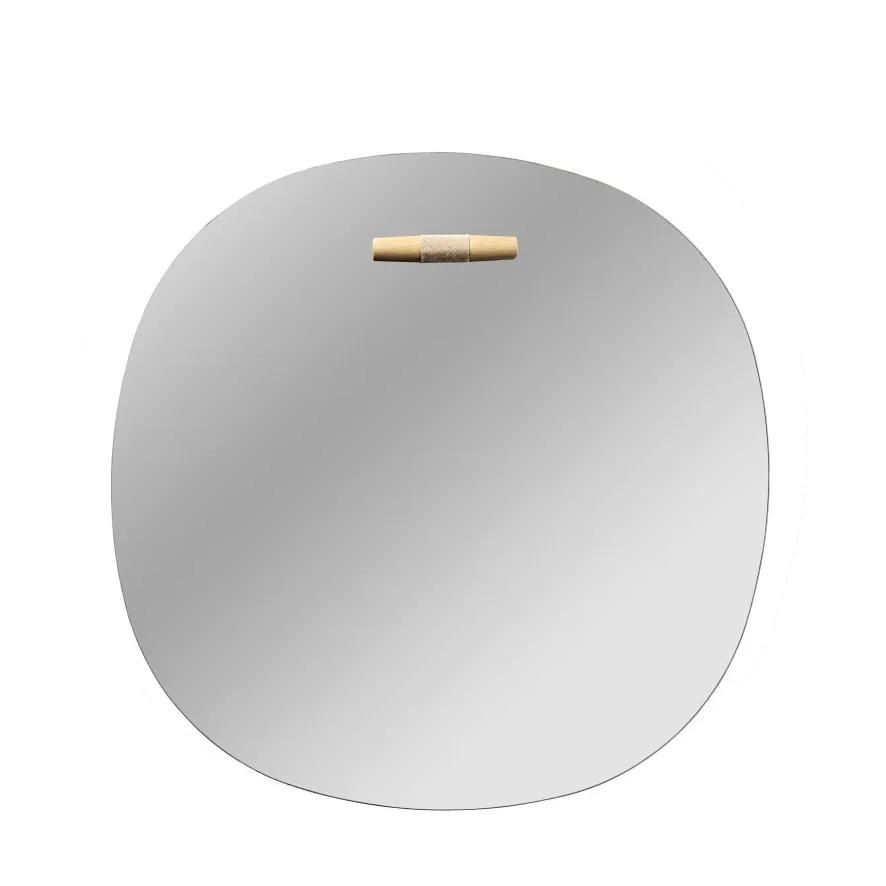 I4 Birksø väggspegel, Oak nature lacquered Ø50 cm FDB Møbler