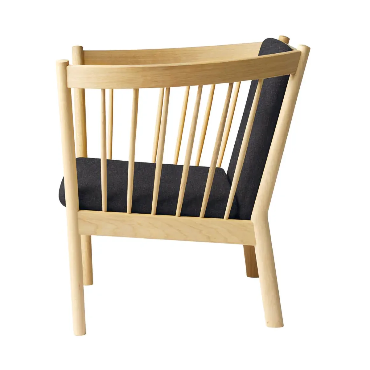 J146 fåtölj, Oak lacquered-dark grey FDB Møbler