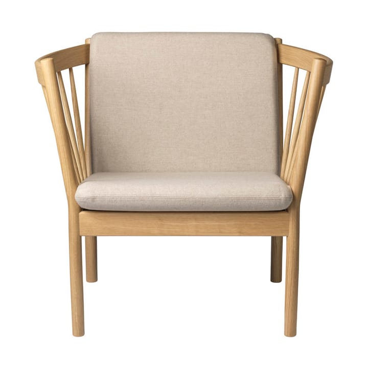 J146 fåtölj - Oak nature lacquered-beige - FDB Møbler