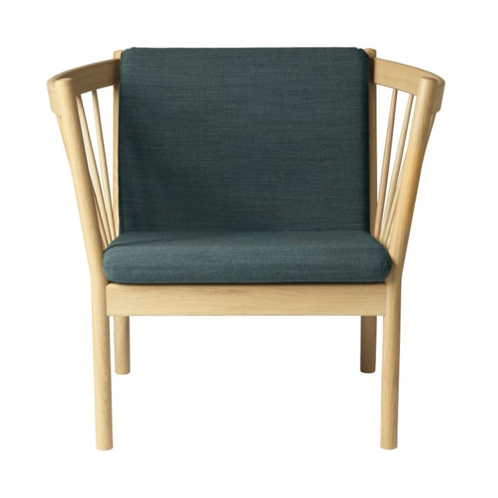 J146 fåtölj - Oak nature lacquered-dark green - FDB Møbler