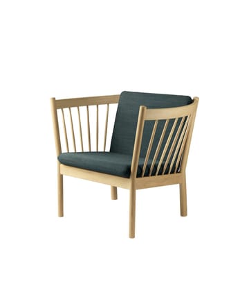 J146 fåtölj - Oak nature lacquered-dark green - FDB Møbler