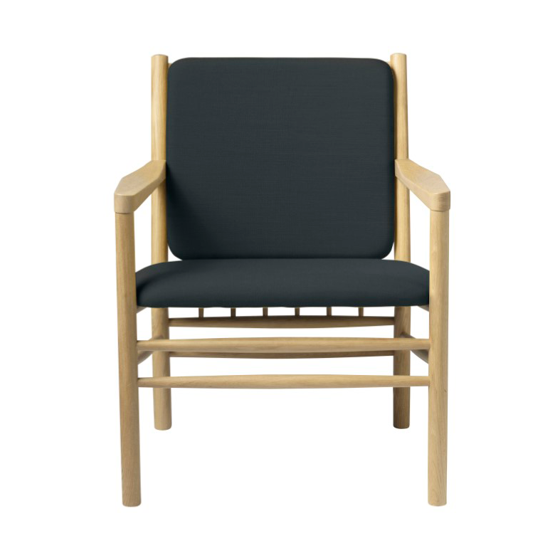 FDB Mobler J147 fåtölj Oak nature lacquered-dark green