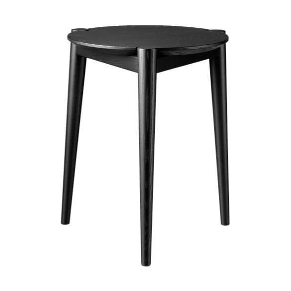 J160 pall 35 cm - Oak black painted - FDB Møbler