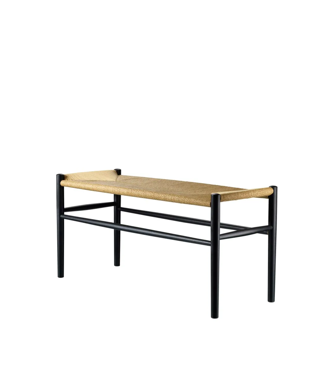 J163 Piano bänk, Oak black painted-nature FDB Møbler
