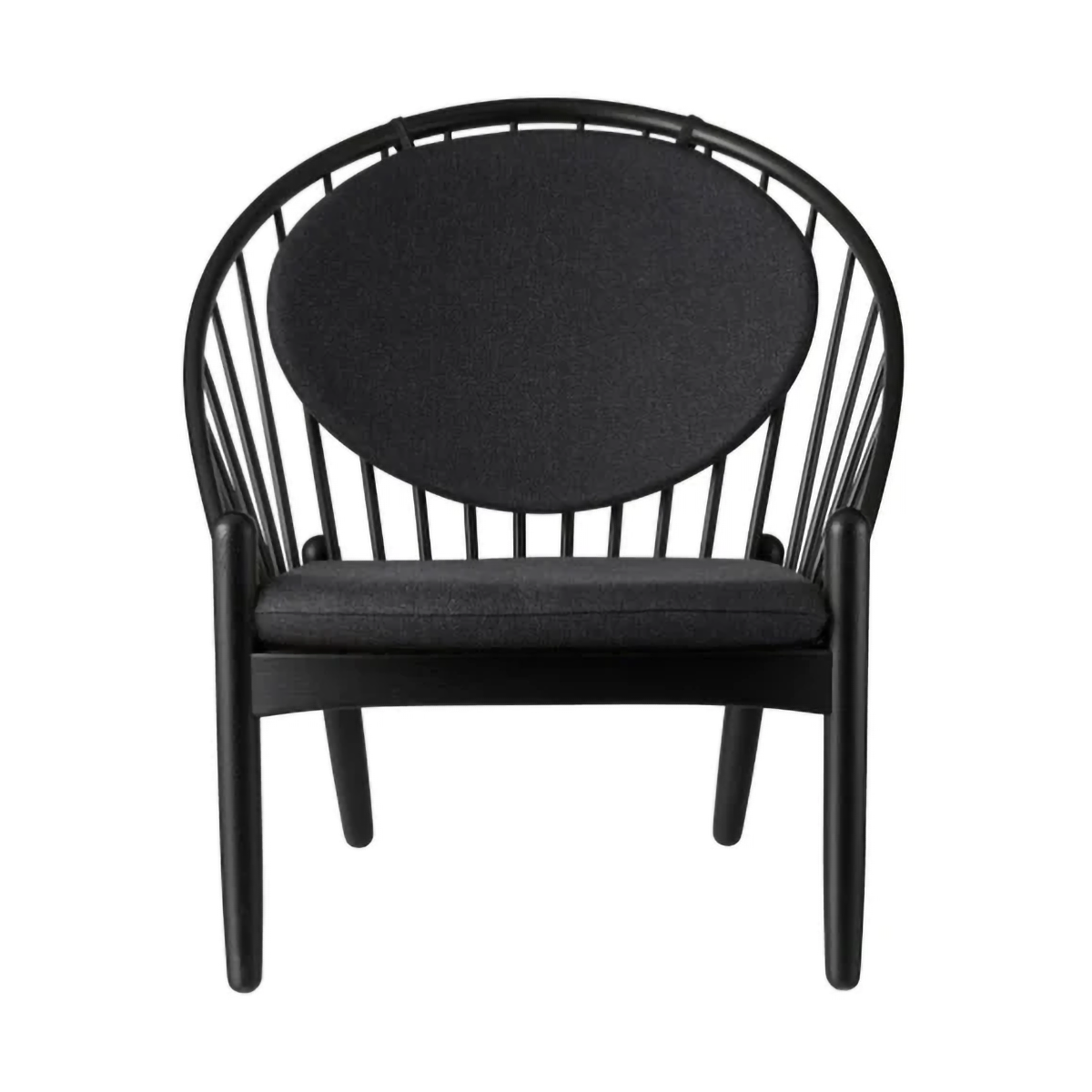 FDB Mobler J166 Jorna stol Black painted oak-dark grey