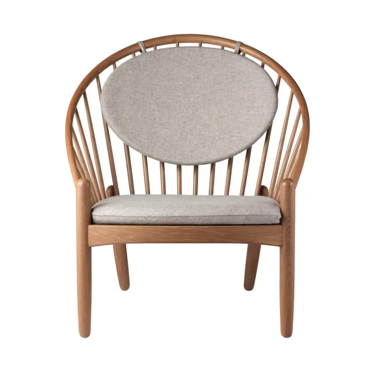 J166 Jørna stol, Smoked oak-light grey FDB Møbler