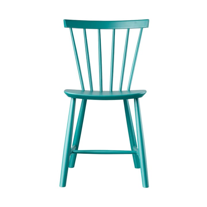 J46 stol, Beech ptroleum blue painted FDB Møbler