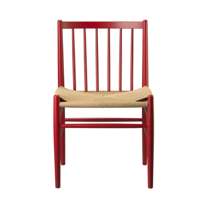 J80 stol - Ruby red beech-paper cord - FDB Møbler