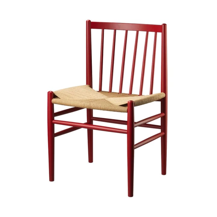 J80 stol, Ruby red beech-paper cord FDB Møbler