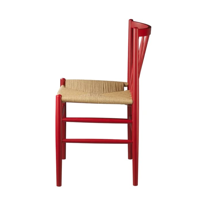 J80 stol, Ruby red beech-paper cord FDB Møbler