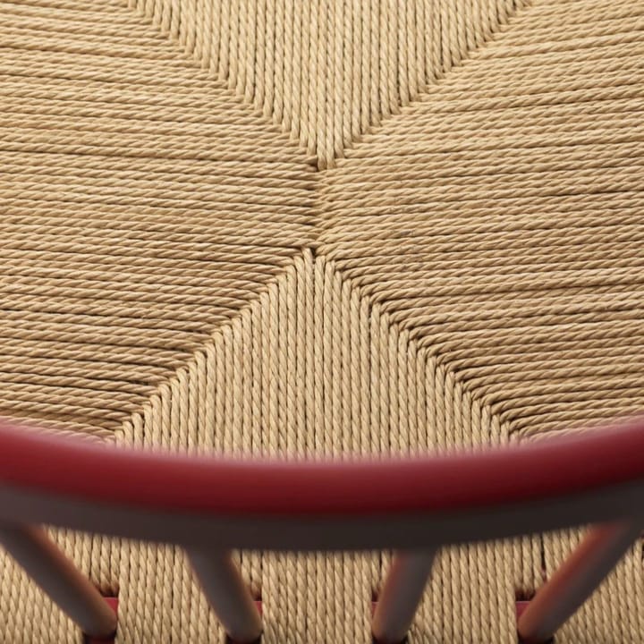 J80 stol, Ruby red beech-paper cord FDB Møbler
