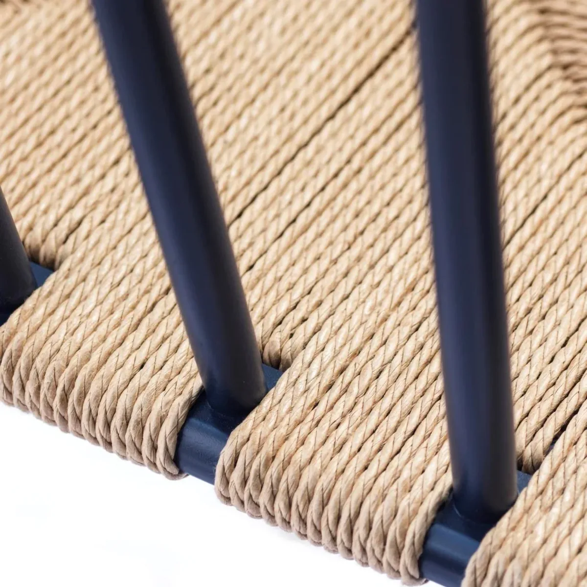 J80 stol, Steel blue beech-paper cord FDB Møbler