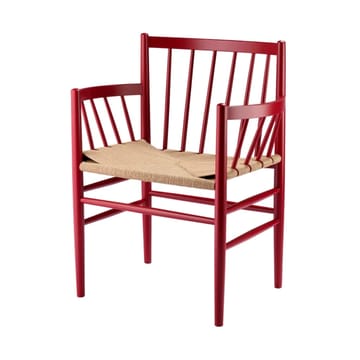 J81 karmstol - Ruby red beech-paper cord - FDB Møbler