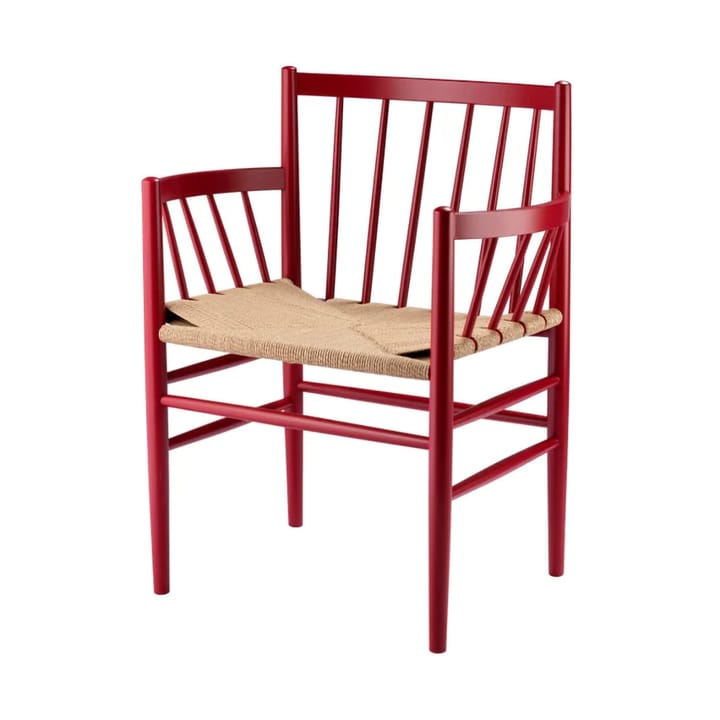 J81 karmstol, Ruby red beech-paper cord FDB Møbler