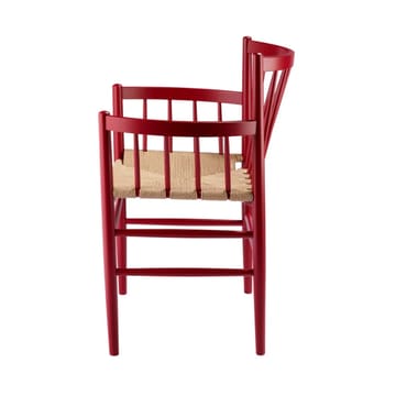 J81 karmstol - Ruby red beech-paper cord - FDB Møbler