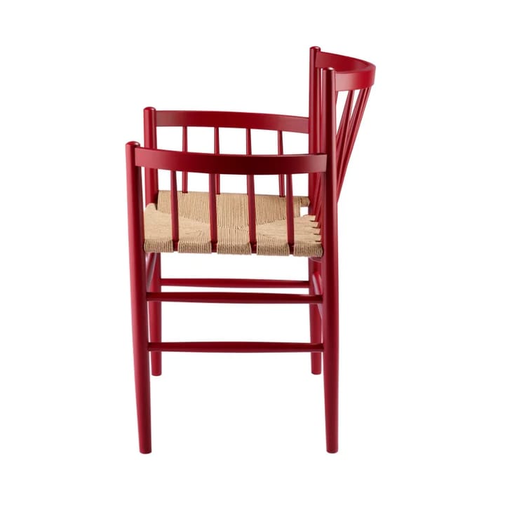 J81 karmstol, Ruby red beech-paper cord FDB Møbler