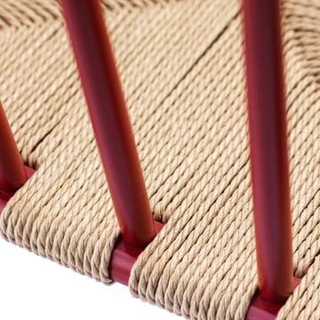 J81 karmstol - Ruby red beech-paper cord - FDB Møbler