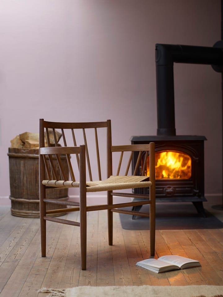 J81 karmstol, Smoked oak oiled-nature FDB Møbler