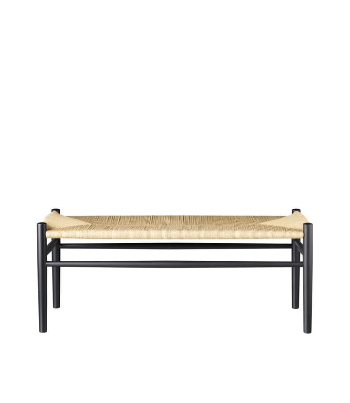 J83B RAL 9005 gloss 10 bänk, Beech black painted-nature FDB Møbler