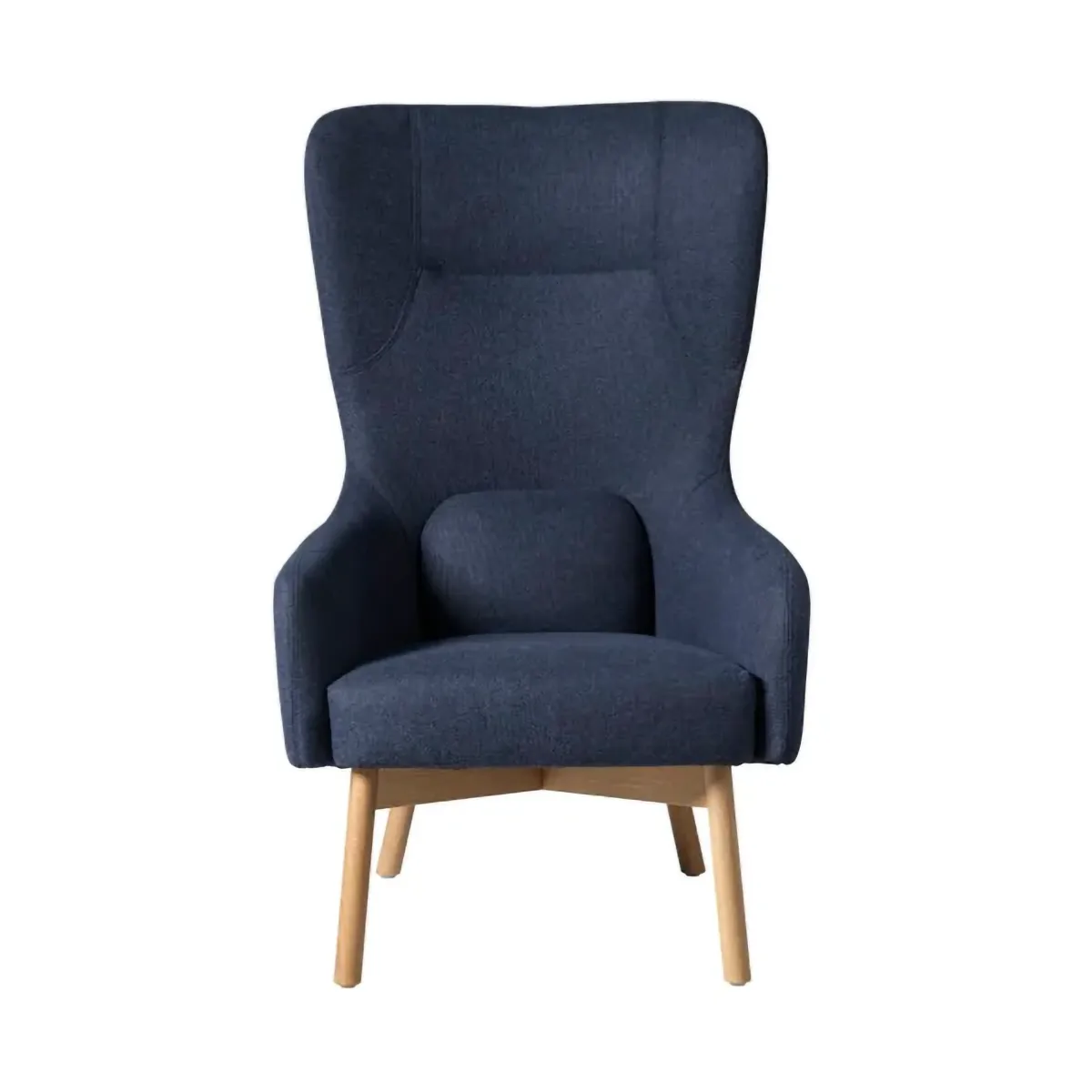 L35 Gesja Wing Chair fåtölj, Dark blue-lacquered oak FDB Møbler