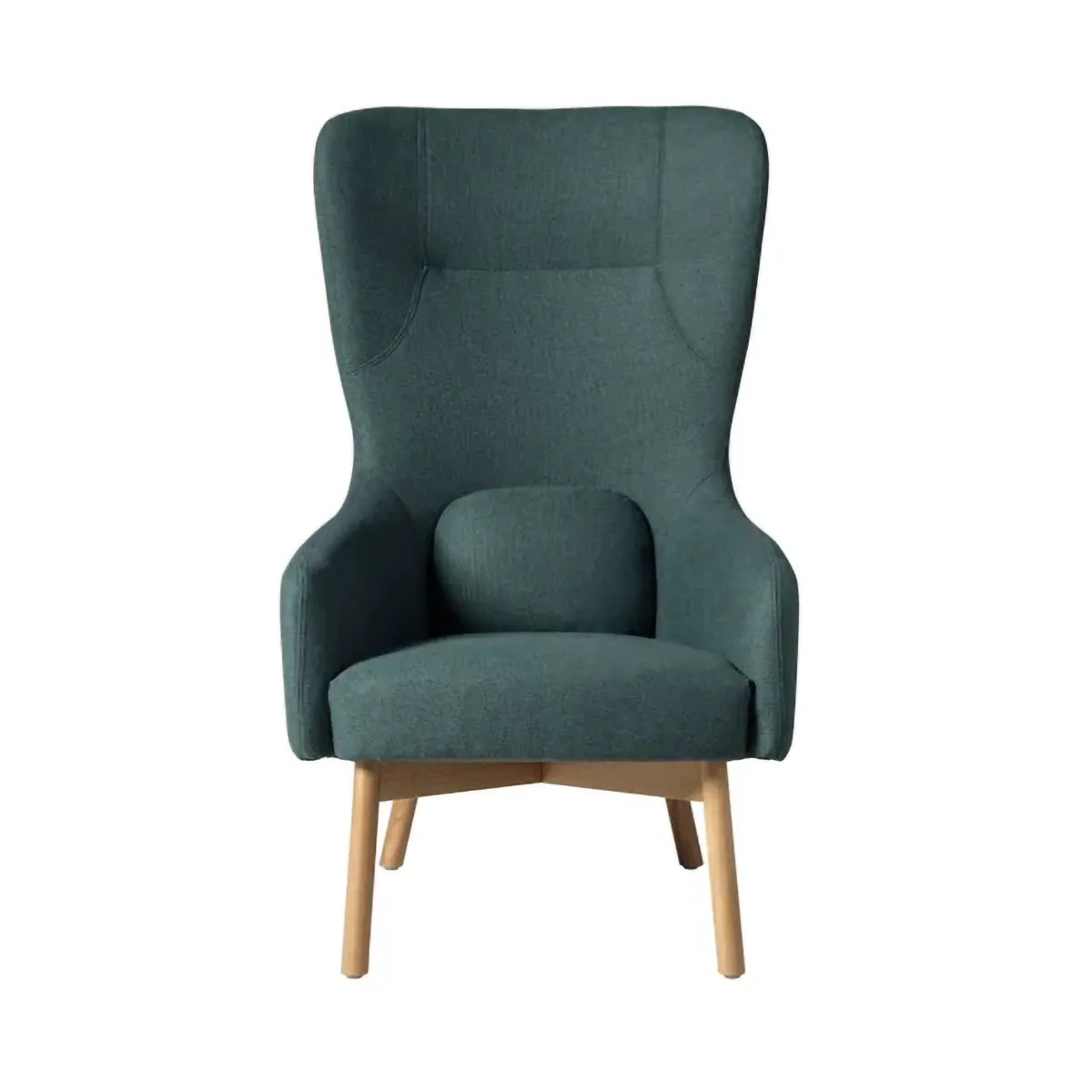 L35 Gesja Wing Chair fåtölj, Green-lacquered oak FDB Møbler