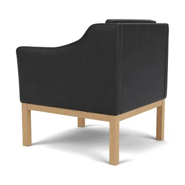 L46 MK155 easy chair karmstol - Lackerad ek-läder svart - FDB Møbler
