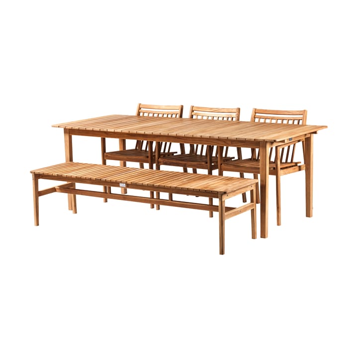 M10 Sammen 3-sits bänk, Teak-nature oiled FDB Møbler