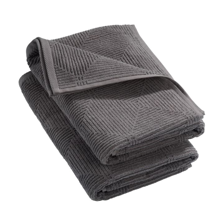 R33 Kirkeby badhandduk 2-pack, Granite gray FDB Møbler