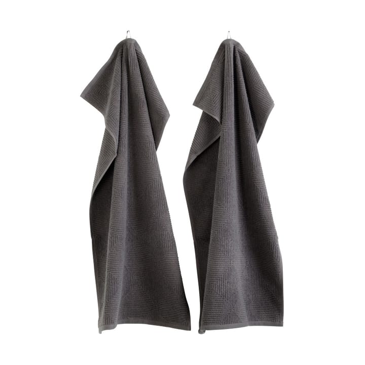 R33 Kirkeby handduk 2-pack, Granite gray FDB Møbler