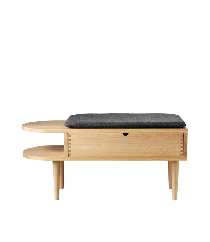 R6 Radius sittdyna 33x65 cm, Dark mottled grey FDB Møbler