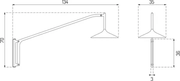U17 Hasle vägglampa - Olive green, 134 cm - FDB Møbler