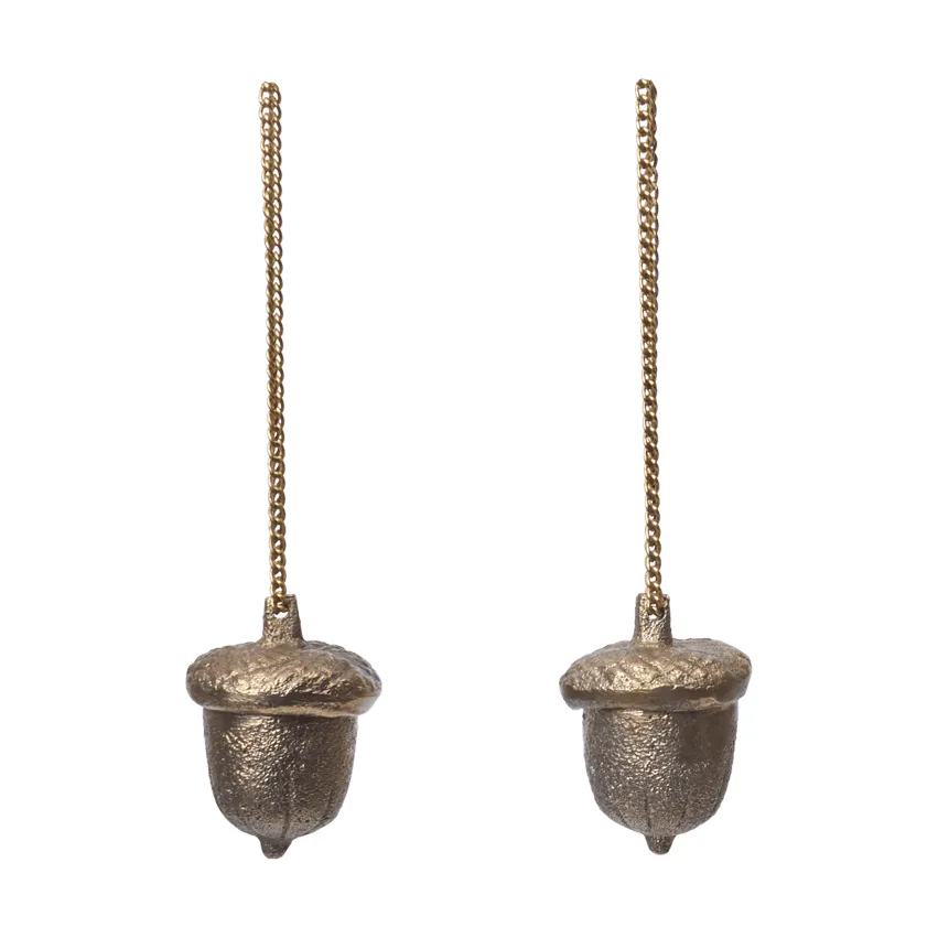 Acorn dekorationshänge 2-pack, Mässing Ferm Living