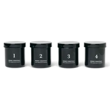 Adventsljus med doft 4-pack - Svart - Ferm Living