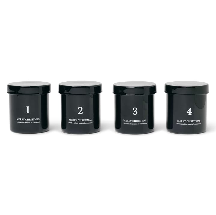 Adventsljus med doft 4-pack - Svart - ferm LIVING