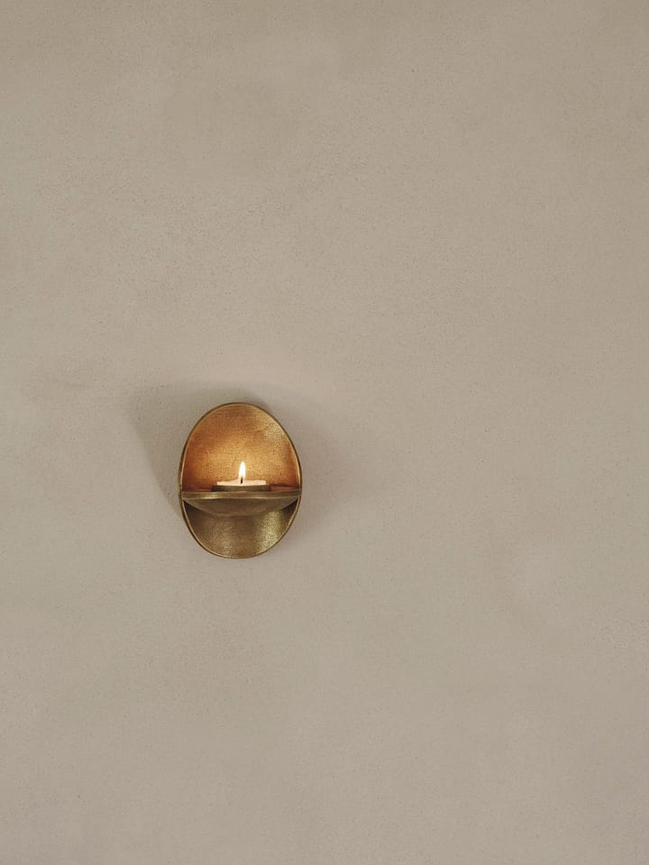 Agapé värmeljushållare vägg, Brass finish Ferm Living