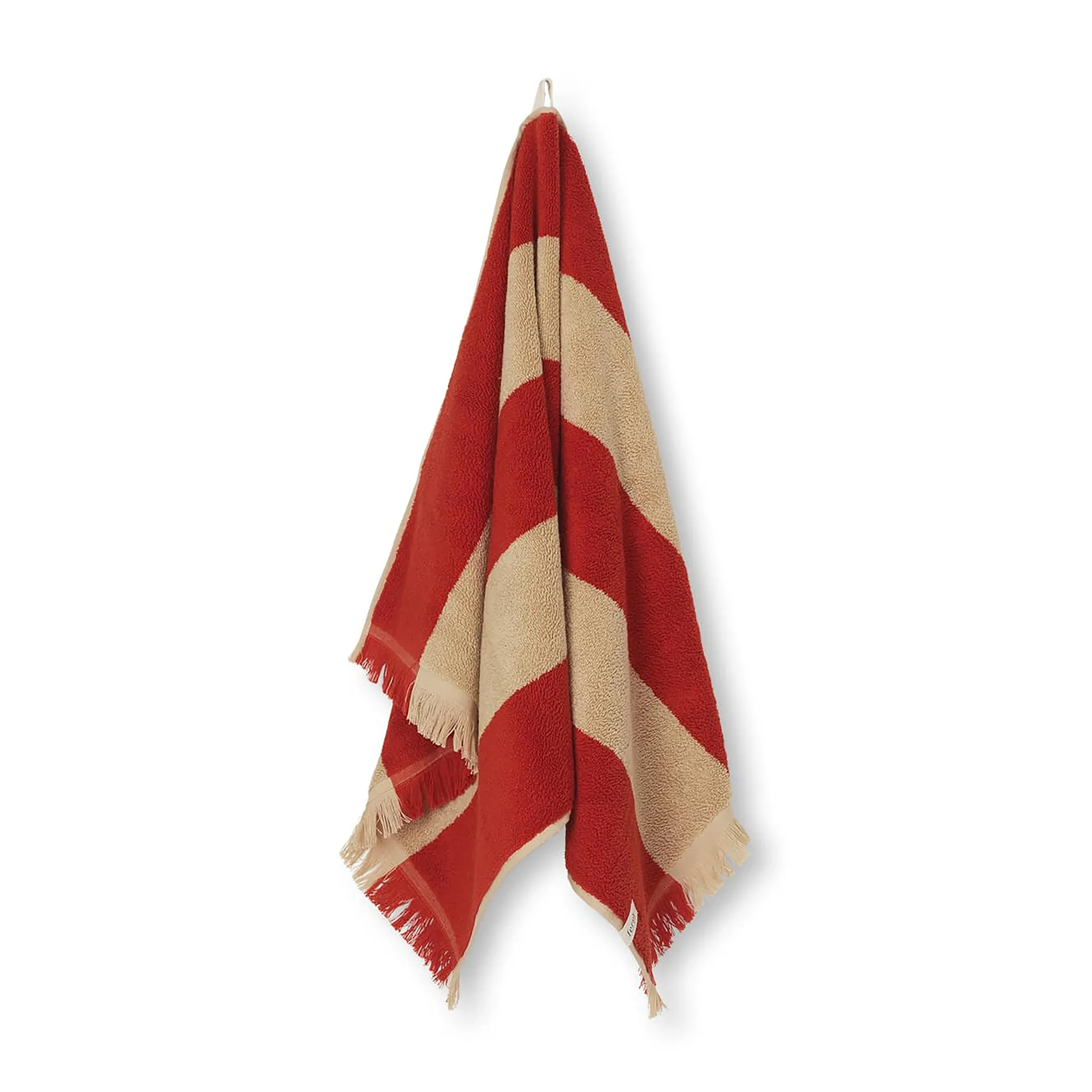 Alee handduk 50x100 cm, Light camel-red Ferm Living
