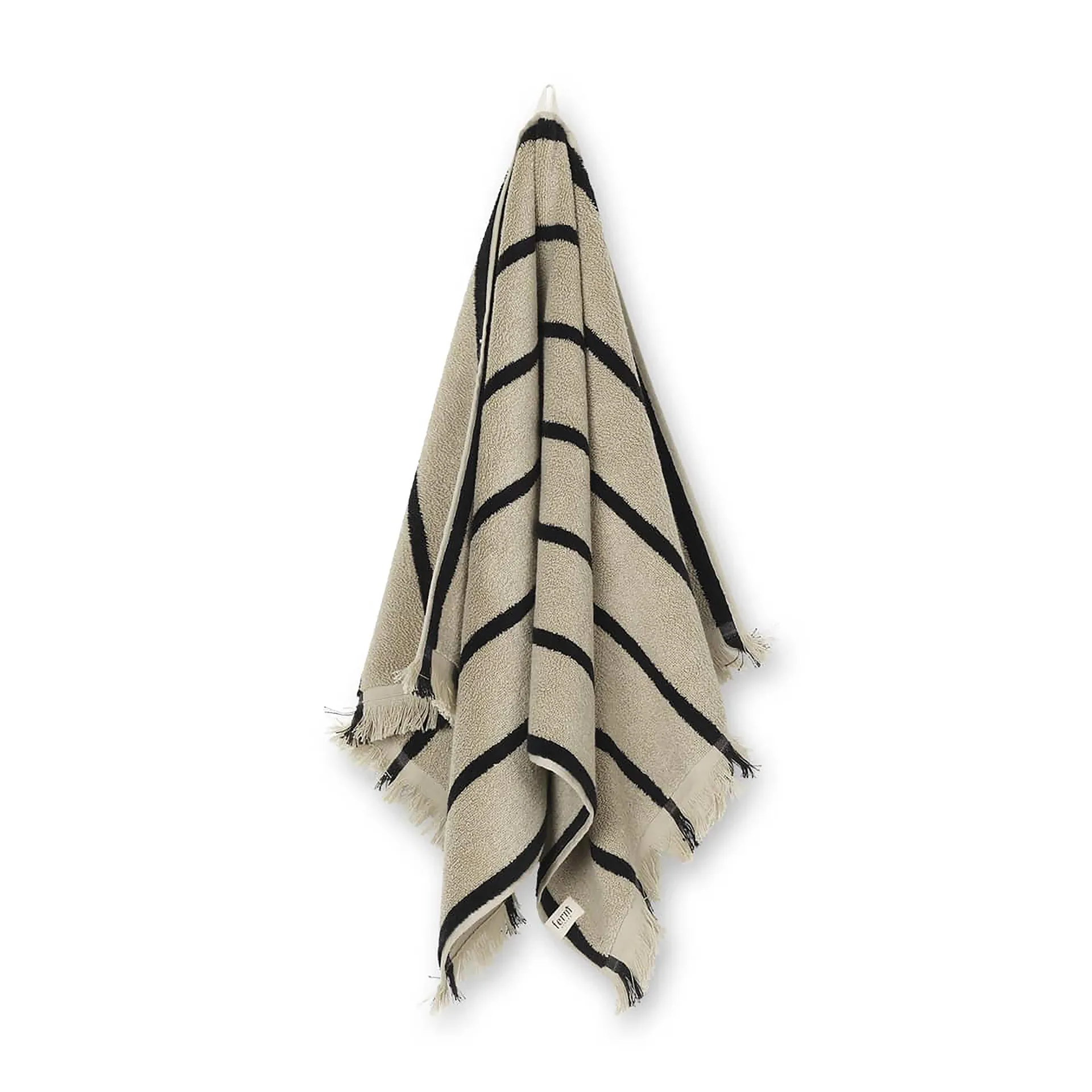Alee handduk 50x100 cm, Sand-black Ferm Living