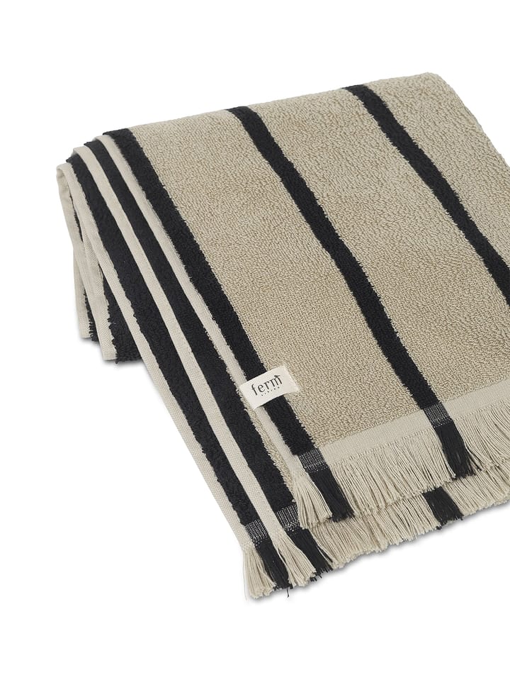 Alee handduk 50x100 cm, Sand-black Ferm Living