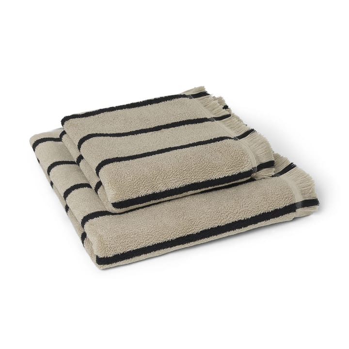 Alee handduk 50x100 cm, Sand-black Ferm Living