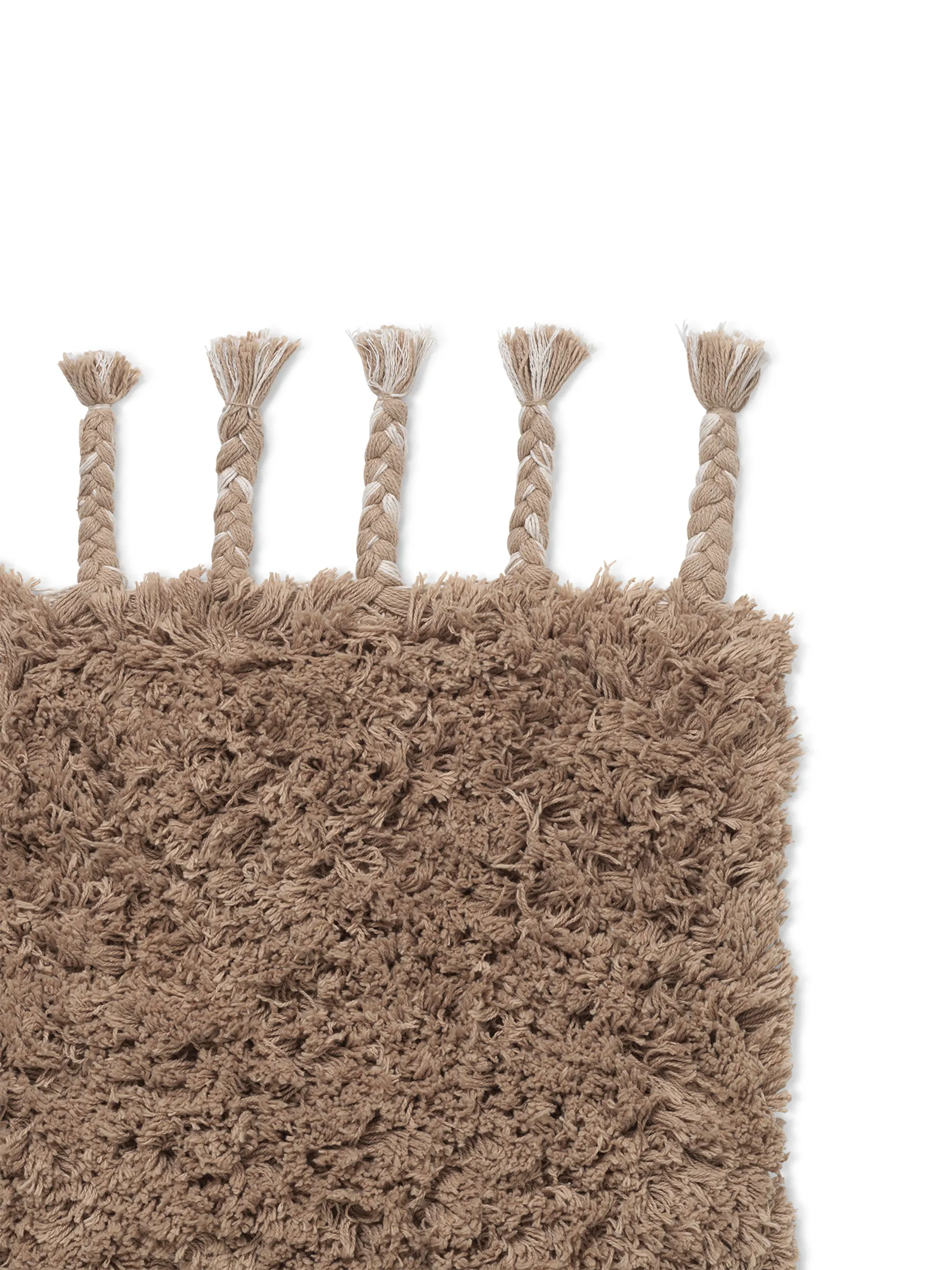 Amass long pile matta 140x140 cm, White Pepper Ferm Living