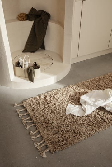 Amass long pile matta 70x50 cm - White Pepper - Ferm Living