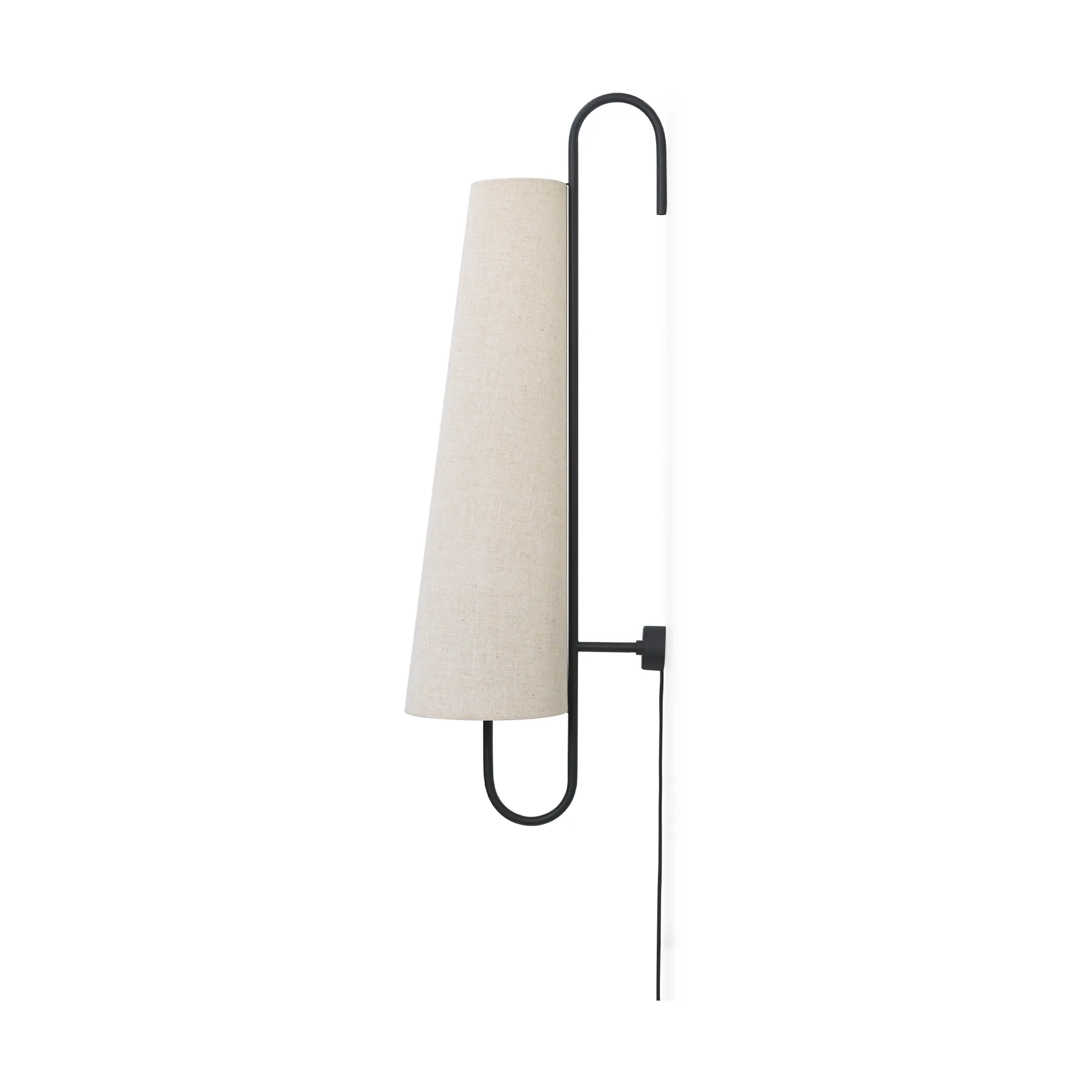 Ancora vägglampa, Black-Natural Ferm Living