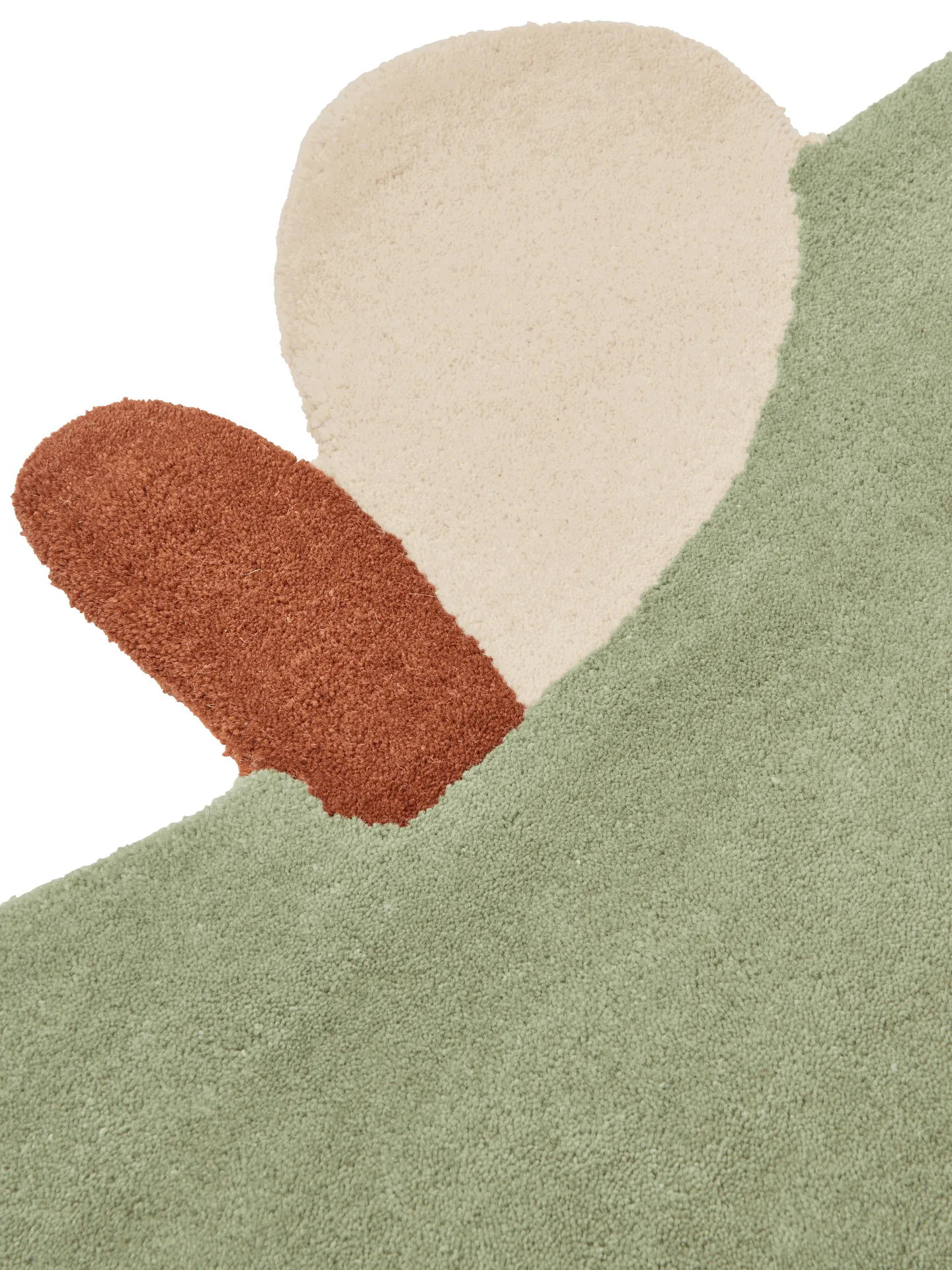 Apple tuftad matta, Tea Green, 110x110 cm Ferm Living