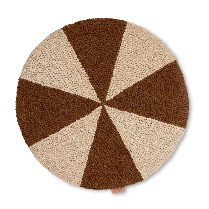 Arch rund kudde Ø40 cm, Dark brick-Off white Ferm Living