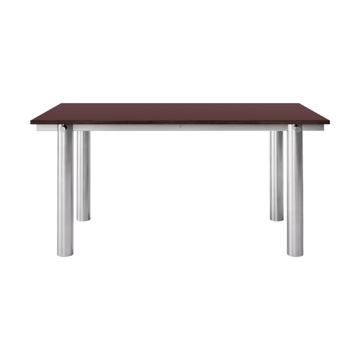 Atura matbord - Brushed stainless steel-burgundy, 90x160 cm - Ferm Living