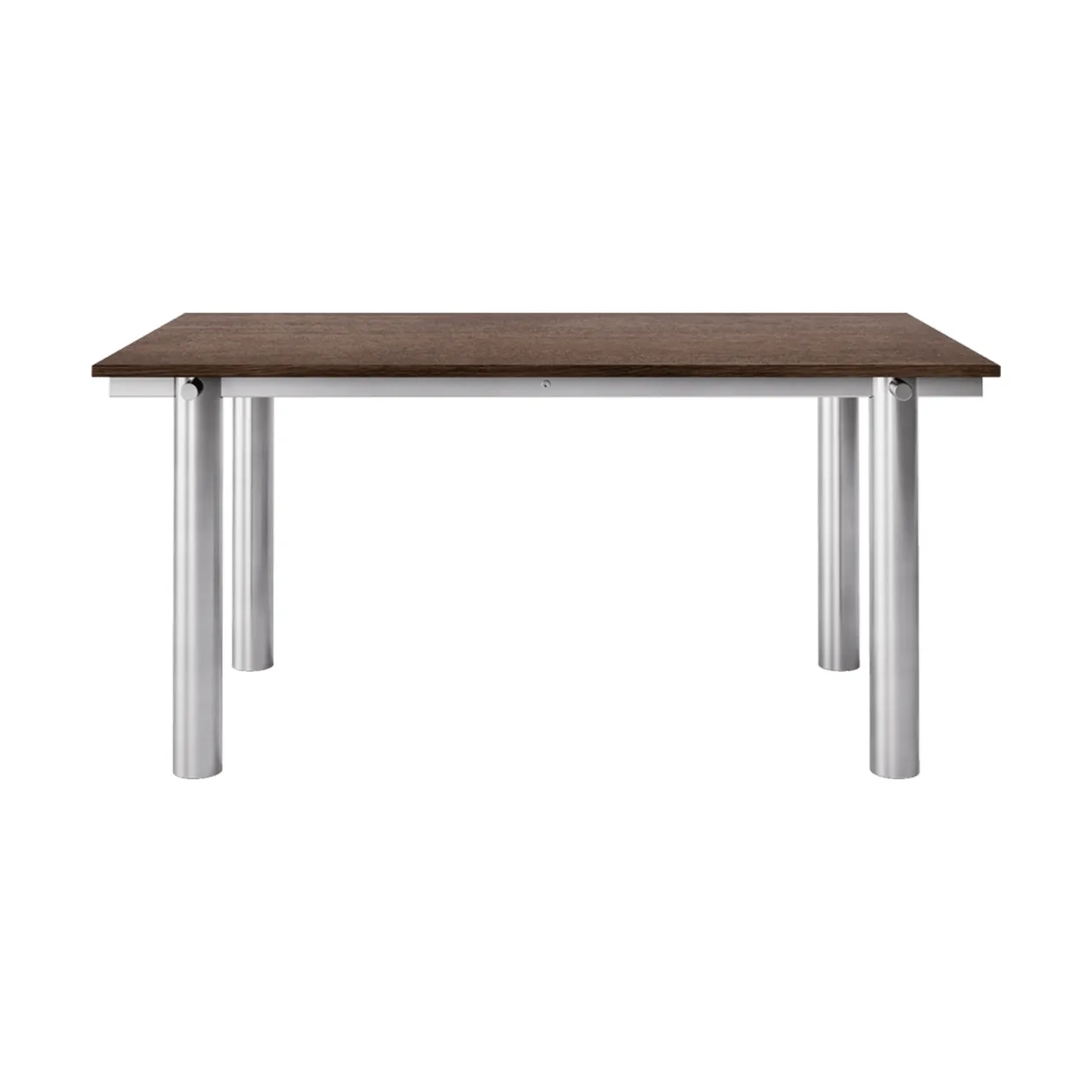 Atura matbord, Brushed stainless steel-dark stained oak, 90x160 cm Ferm Living